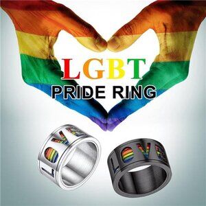 Pride Jewelry Fidget Band Rings for Men Women